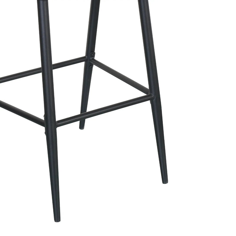 Outdoor 26" Counter Height Metal Frame Counter Stools With Scallop Shaped Backrest & Water Resistant Cushions by HouseOfZazla