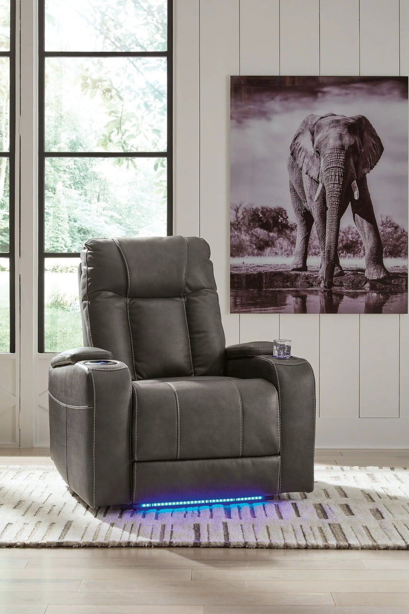 Feazada - Power Recliner With Adj Headrest by Unique Piece Furniture