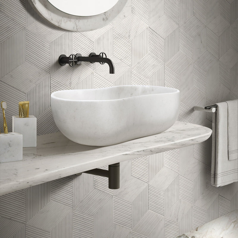 Bathroom Vessel Sink With Wavy Design by HouseOfZazla