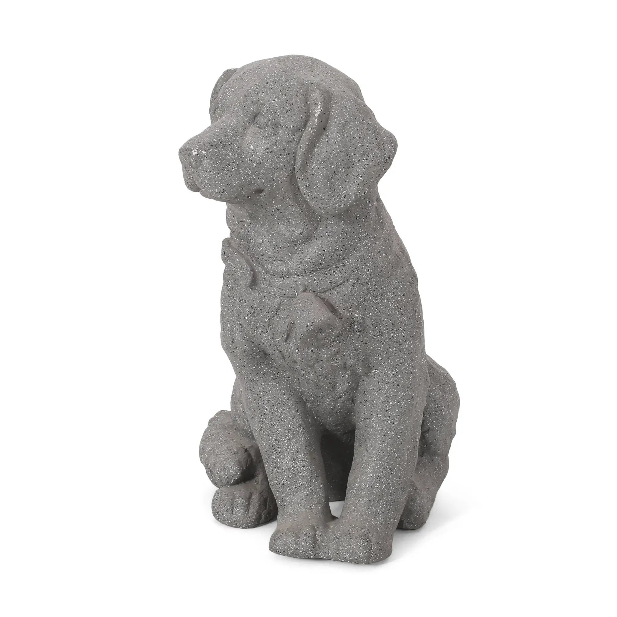 MGO Dog Statue, Outdoor Stone Gray by HouseOfZazla