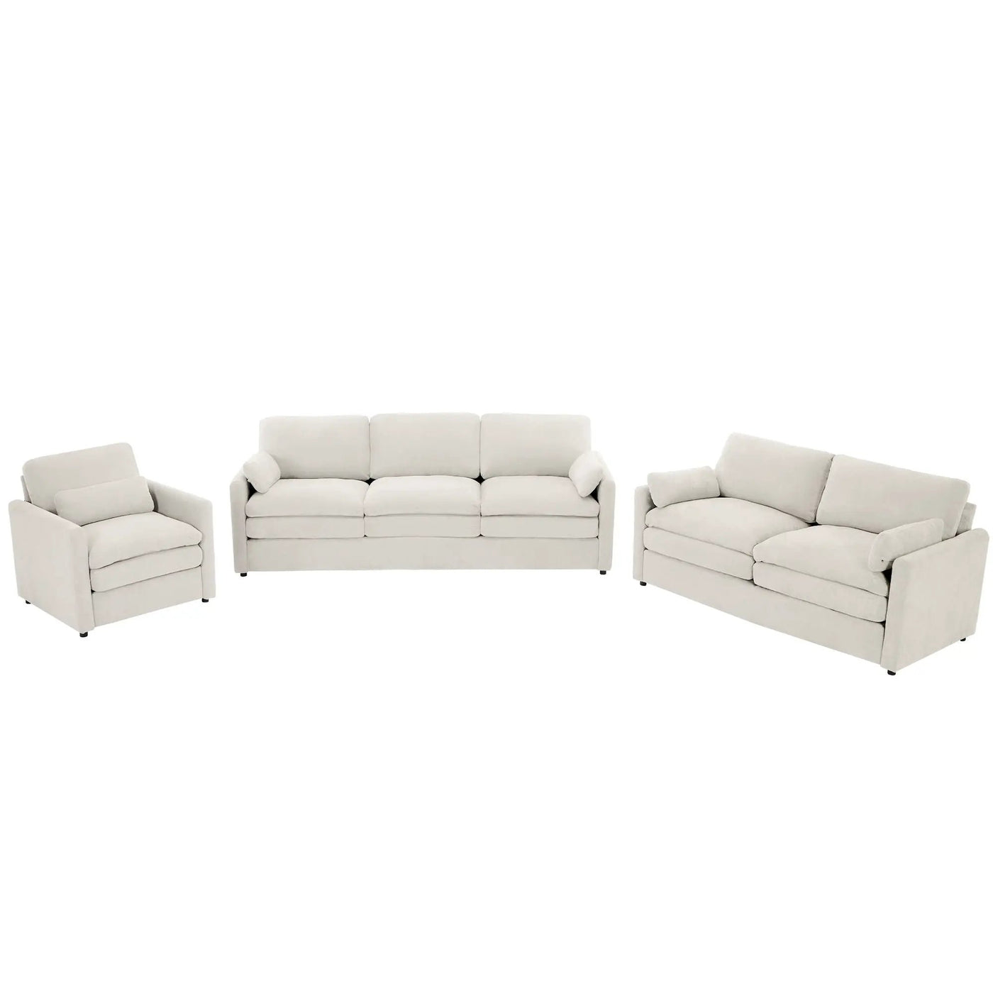Cozy Sofa Set Oversized Comfy Cloud Sofa with Double Cushion by HouseOfZazla