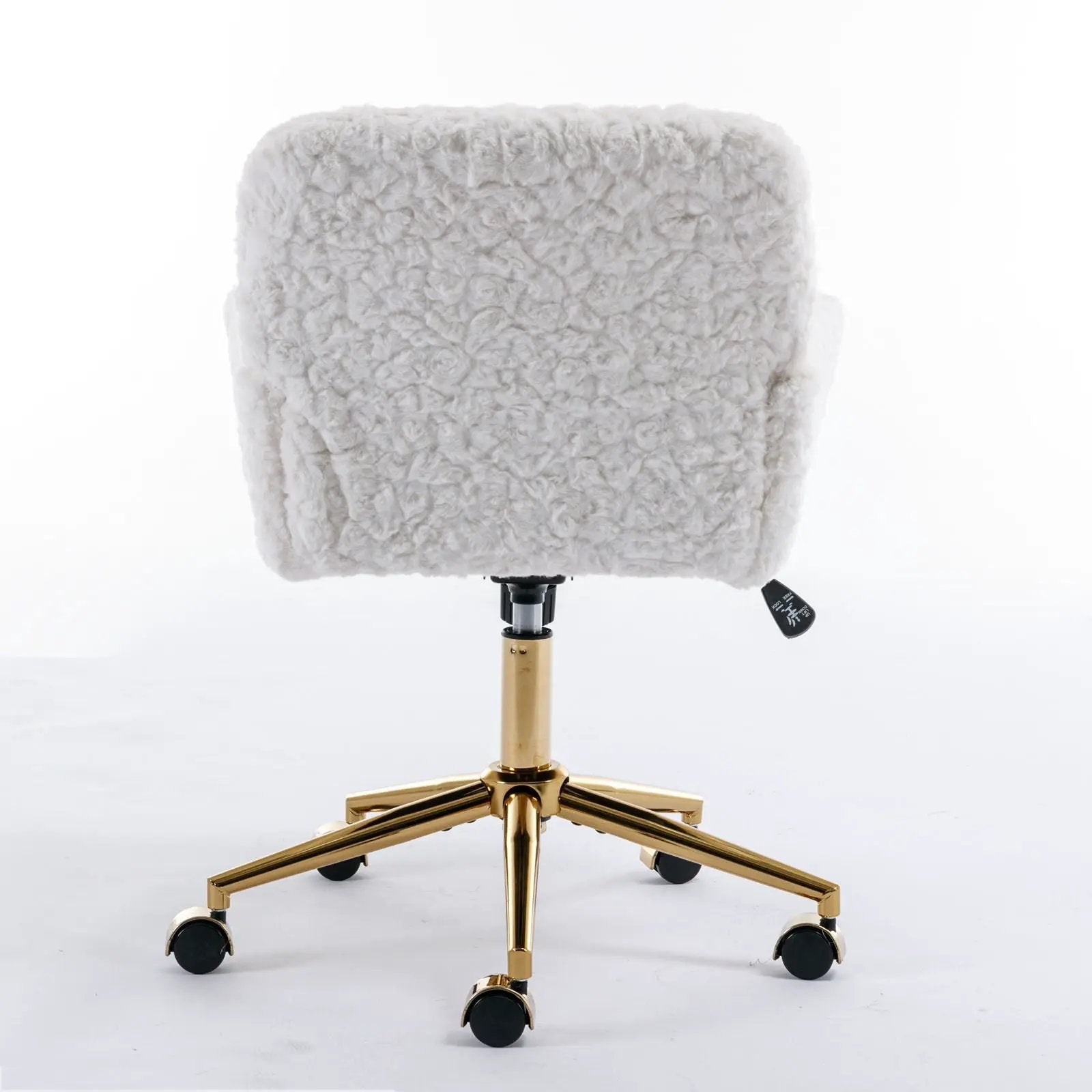 Office Chair, Artificial Rabbit Hair Home Office Chair With Metal Base, Adjustable Desk Chair Swivel Office Chair, Vanity Chair by HouseOfZazla