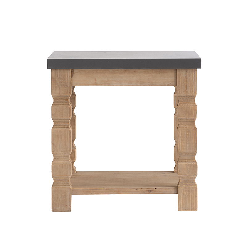 Rustic and Modern Console Table with Fir Wood & Veneer - Light Brown, photo 10 of 12
