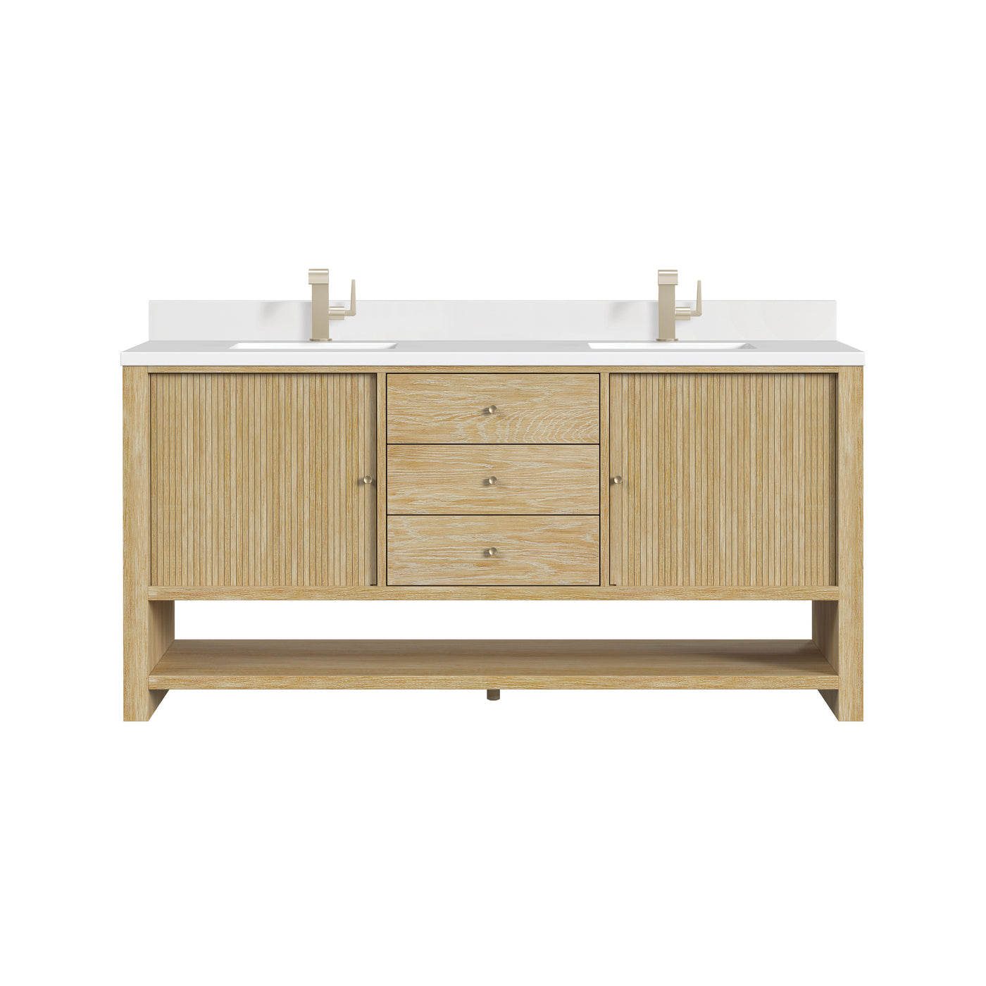 James Martin Marigot 72" Double Bathroom Vanity, Sunwashed Oak by James Martin
