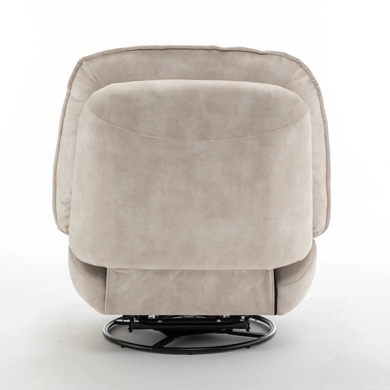 Modern Swivel Gliding Recliner Chair With Rocking Function And Phone Holder, Large Comfortable by Unique Piece Furniture