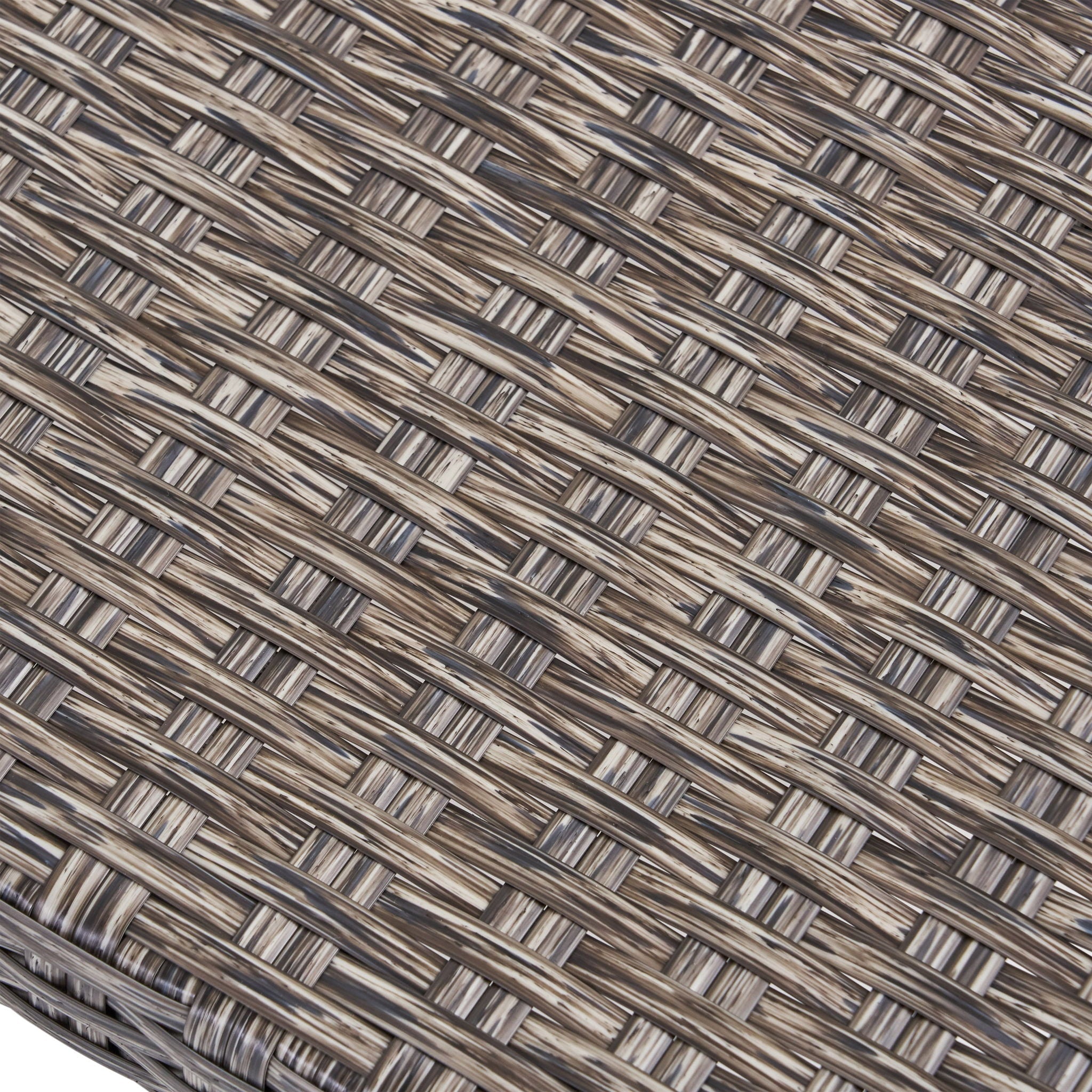 Hampton Outdoor Wood and Wicker Loveseat - Gray by HouseOfZazla