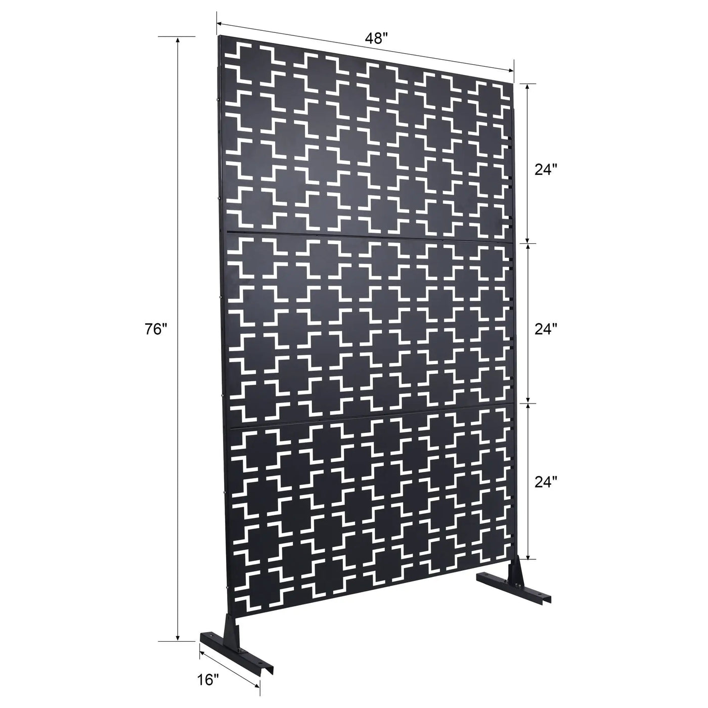 Outdoor & Indoor Metal Privacy Freestanding Decorative Screen by Unique Piece Furniture