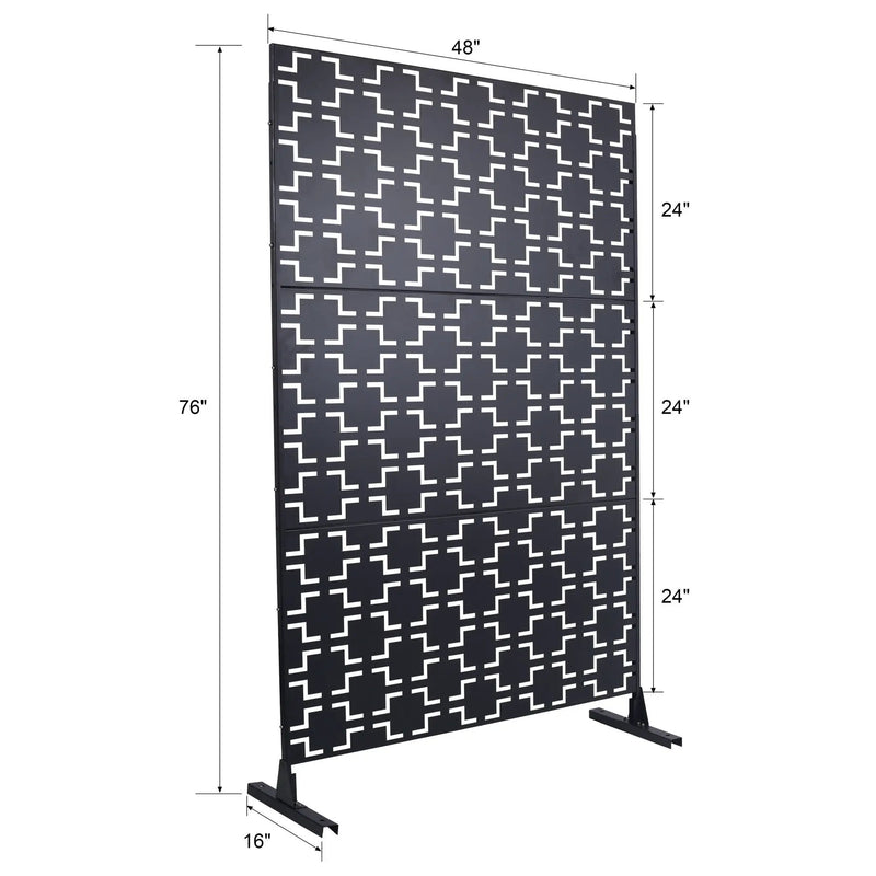 Outdoor & Indoor Metal Privacy Freestanding Decorative Screen by HouseOfZazla