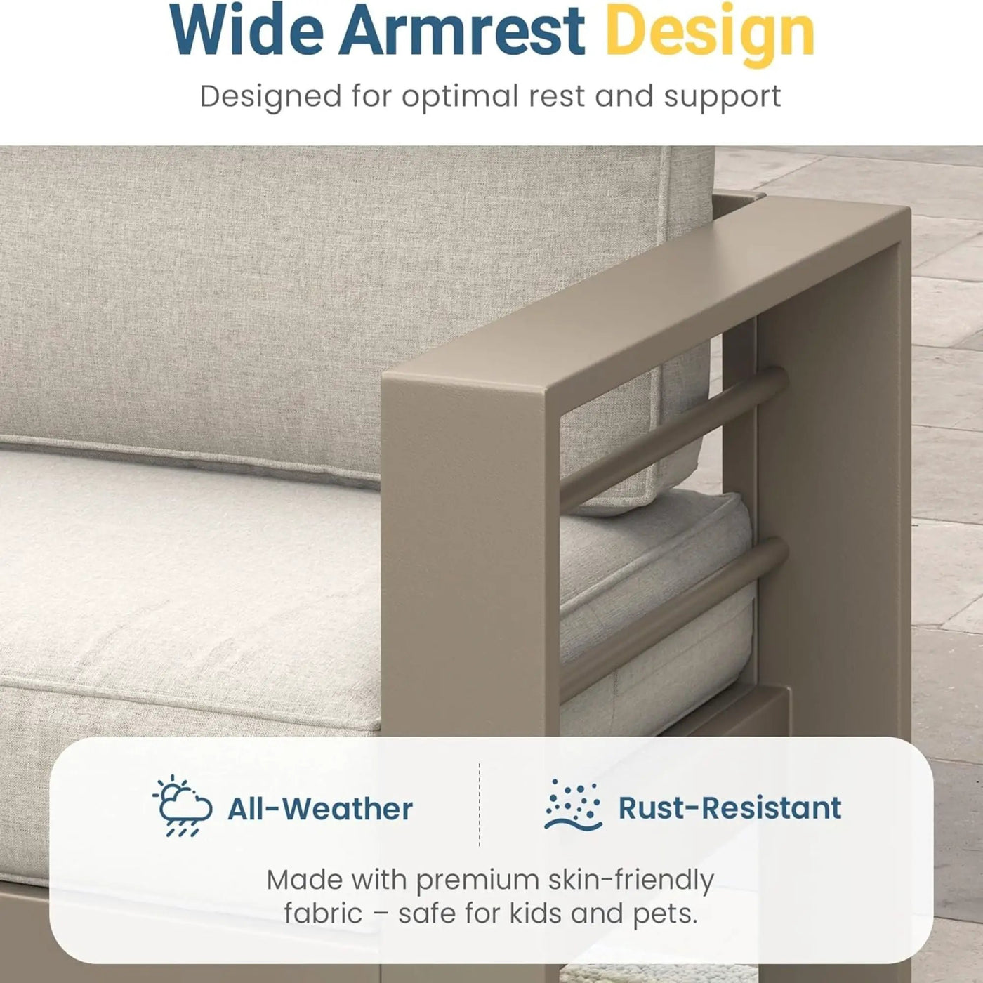 Modern All-Weather Patio Armchairs With Thick Cushions (Set of 2) by HouseOfZazla