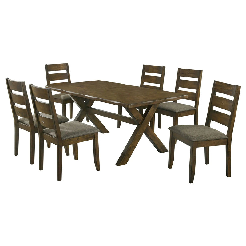 Alston 7-piece Rectangular Dining Table Set Knotty Nutmeg by Unique Piece Furniture