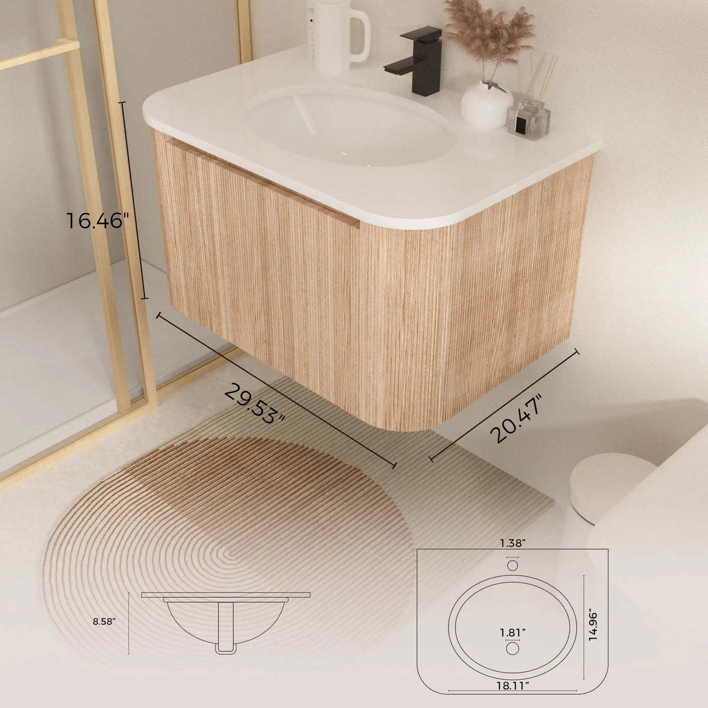 Wall Mounted Bathroom Vanity With Sink by HouseOfZazla
