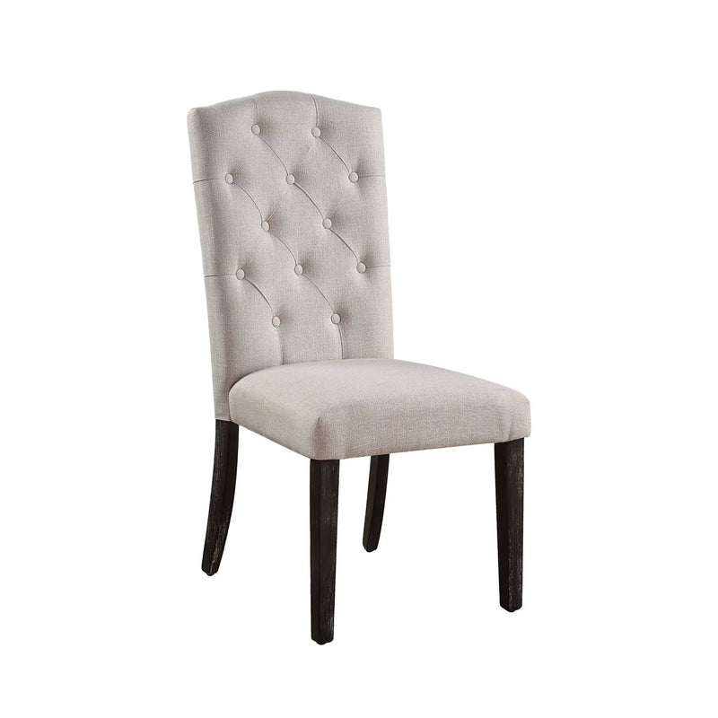 Gerardo - Linen Weathered Dining Chair (Set of 2) - Beige by HouseOfZazla