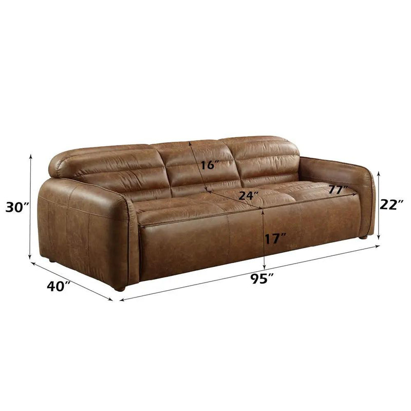 Rafer - Sofa - Cocoa Top Grain Leather by Unique Piece Furniture