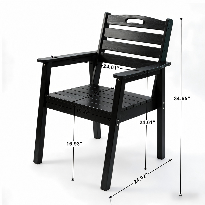 HDPE Outdoor Patio Dining Set - Table and Four Chairs by HouseOfZazla