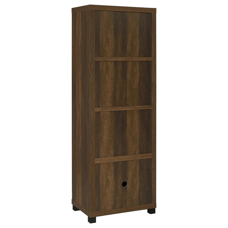 Sachin 3-shelf Engineered Wood Media Tower Dark Pine by Unique Piece Furniture