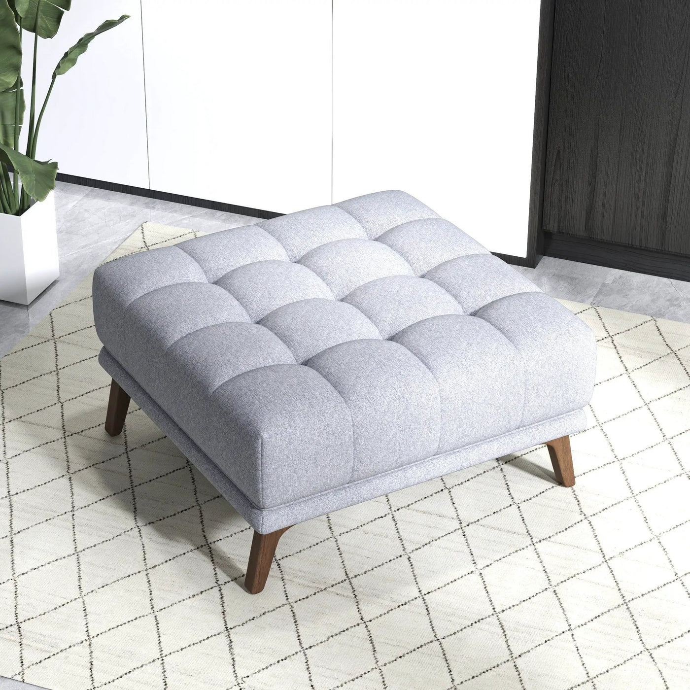 Addison - Square Upholstered Ottoman by HouseOfZazla