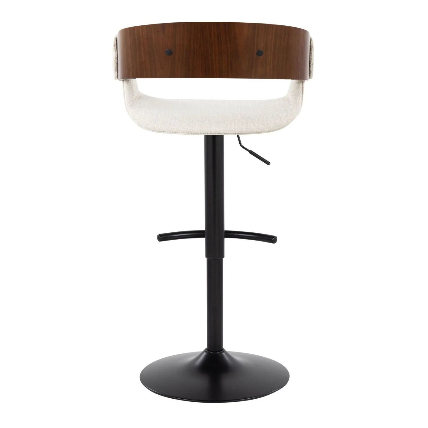 Elisa - Mid Century Modern Adjustable Barstool With Swivel & Rounded T Footrest (Set of 2) by HouseOfZazla