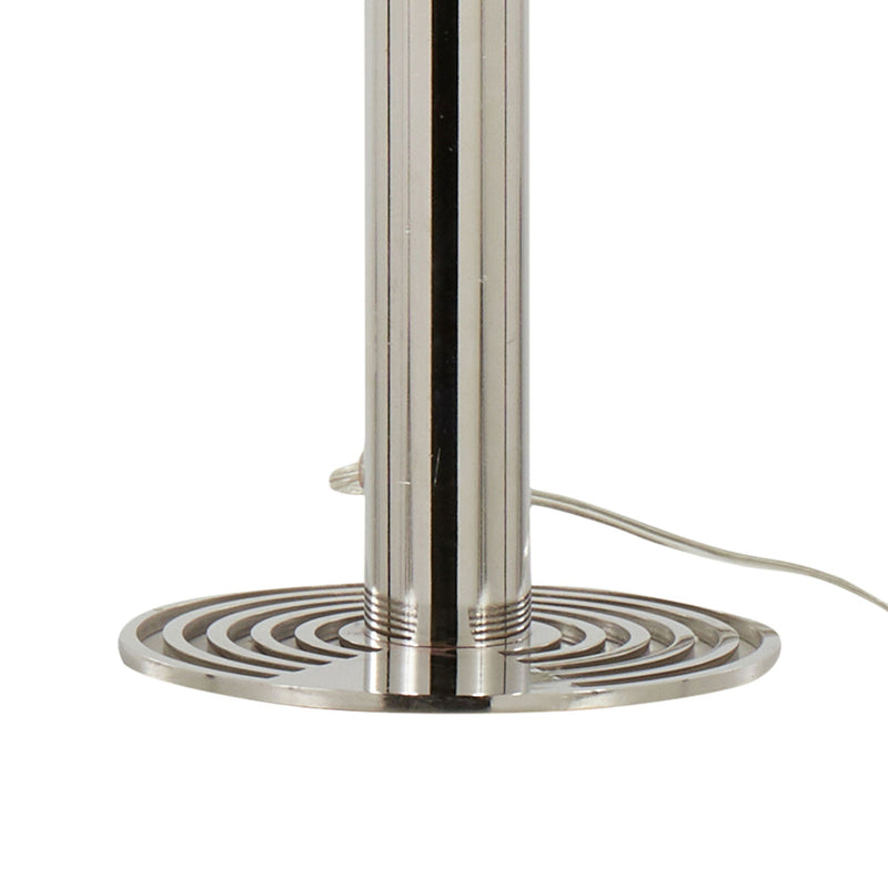 Master - 29" Contemporary Table Lamp (Set of 2) - Polished Nickel / White by HouseOfZazla