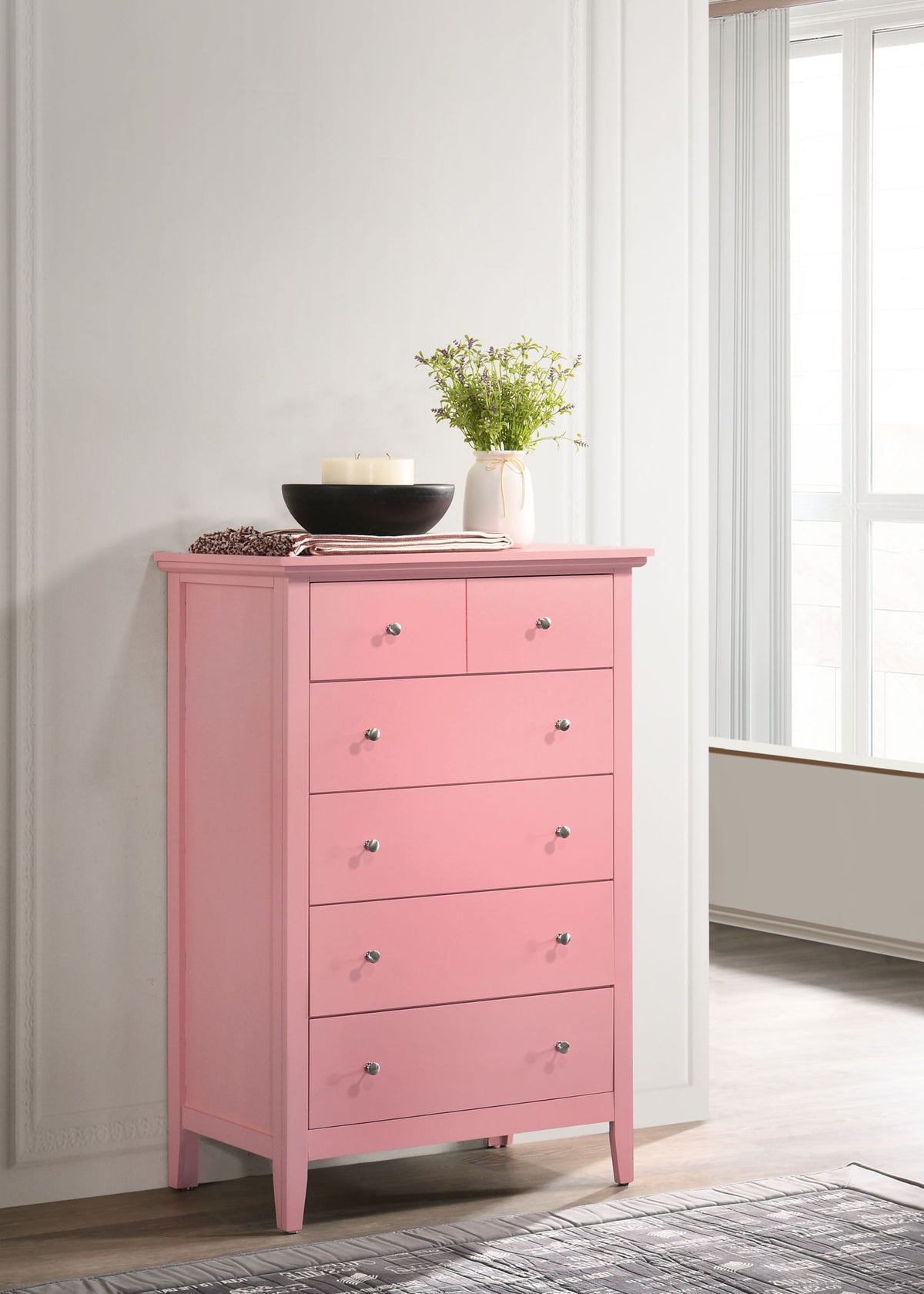 Chest with Real Wood Veneers and Nickel Hardware - Multiple Colors, photo 5 of 40