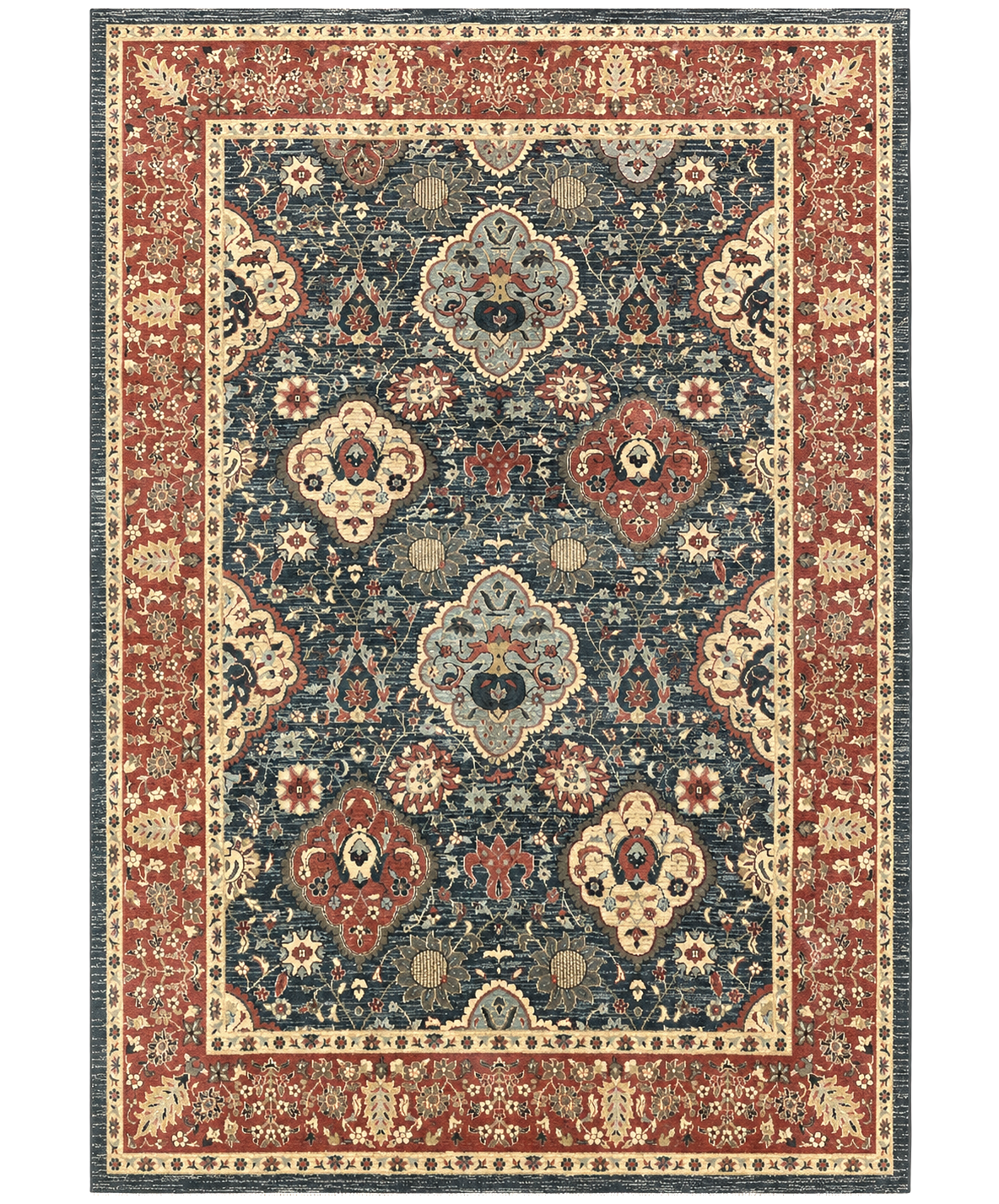 Safavieh Rug 8x11, Mahal Persian Carpet, Navy Red by Jewel Rugs