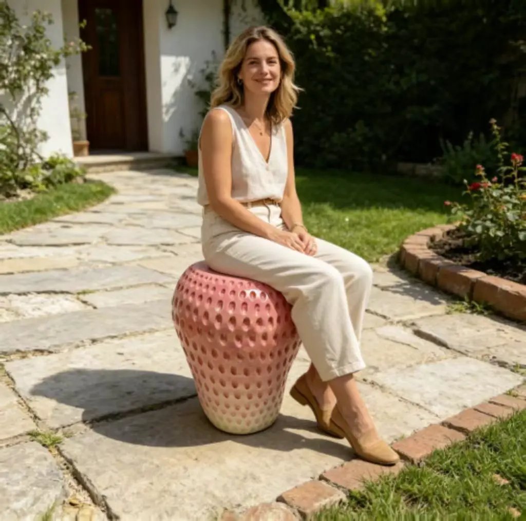 Strawberry Fruit Stool by HouseOfZazla