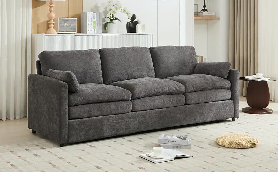 Cozy Upholstered Oversized 3-Seater Cloud Sofa by BLAKHOM