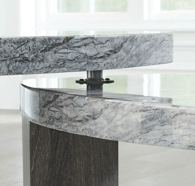 Surmour - Stacked Cocktail Table - Gray / Brown by Unique Piece Furniture