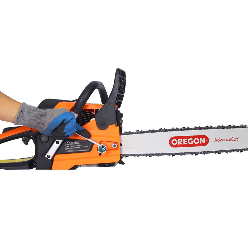 Gasoline Chainsaw 20" 52Cc For Tree And Wood Cutting - Orange by HouseOfZazla