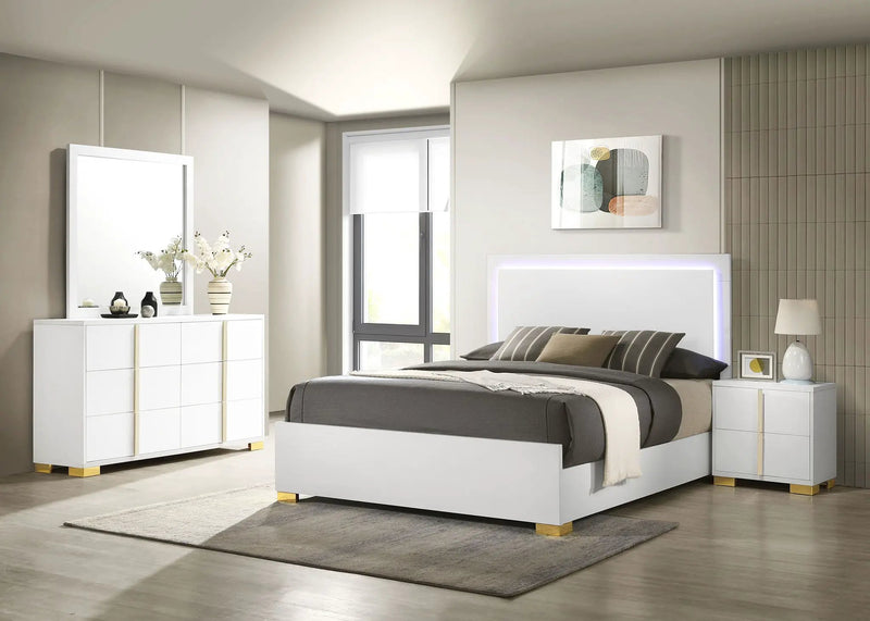 Marceline 4-piece Eastern King Bedroom Set White by Unique Piece Furniture