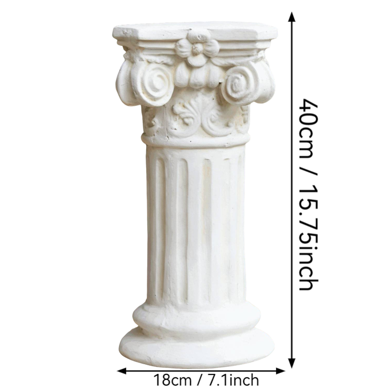Garden Decorative Column, 15" Retro Elegant by HouseOfZazla