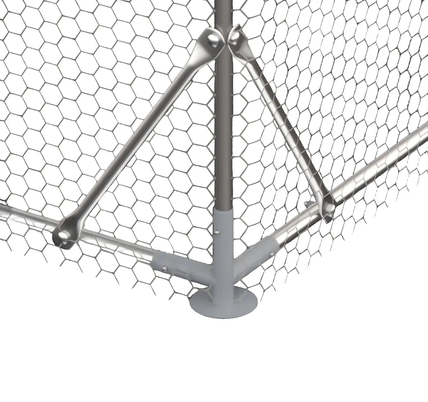 Large Metal Chicken Coop, Walk In Poultry Cage Hen Run House Rabbits Habitat Cage Spire Shaped Coop With Waterproof And Anti Ultraviolet Cover by HouseOfZazla