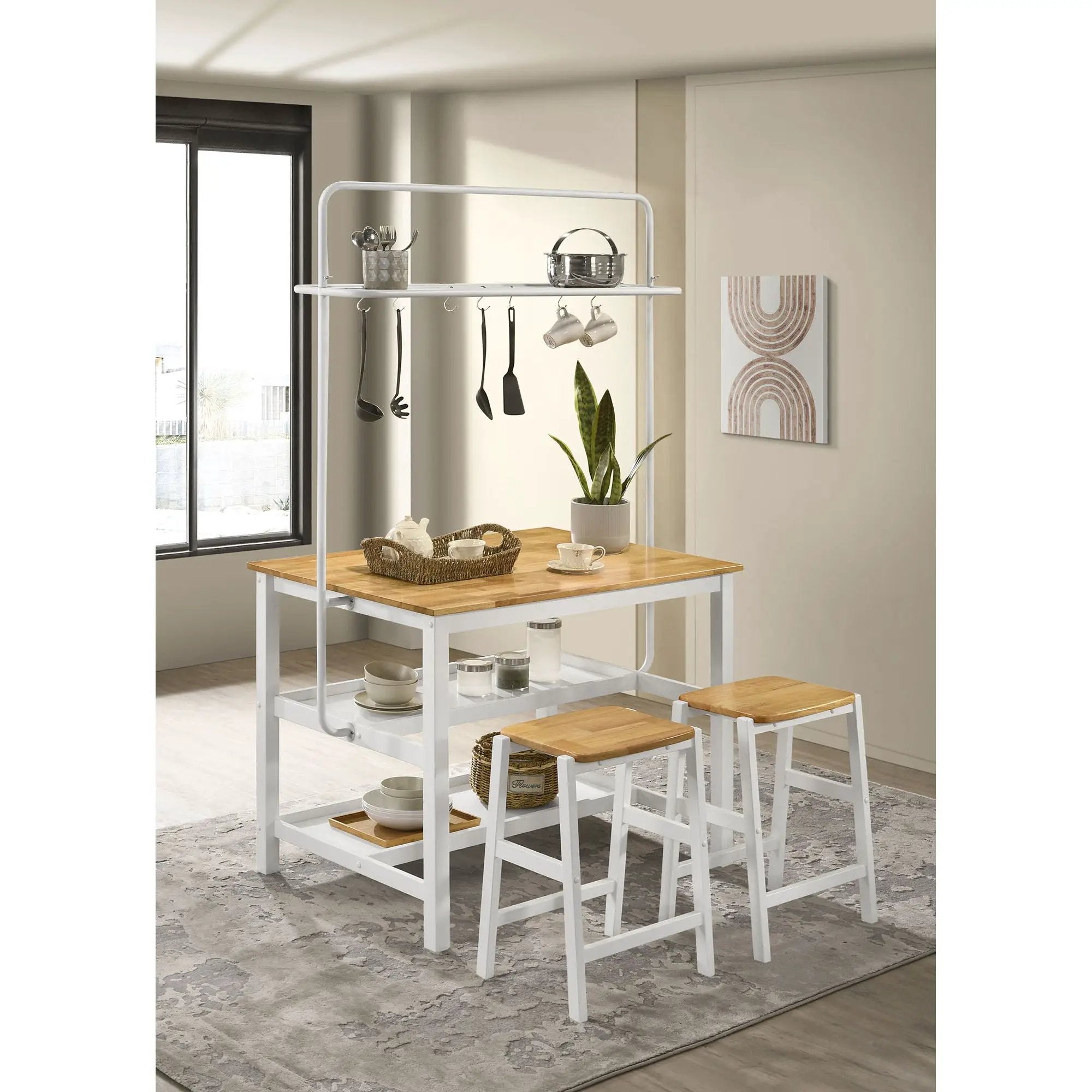 Cowichan - Backless Counter Stool (Set of 2) - White by HouseOfZazla