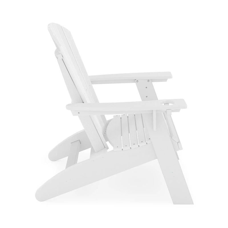 Adirondack Chair Sturdy HDPE Poly Lumber For Poolside, Patio, And Garden Relaxation by HouseOfZazla
