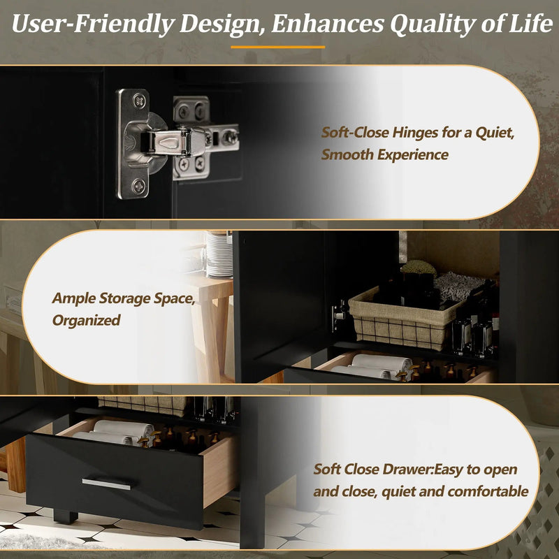 Bathroom Vanity With Sink, Frame And Drawer by HouseOfZazla