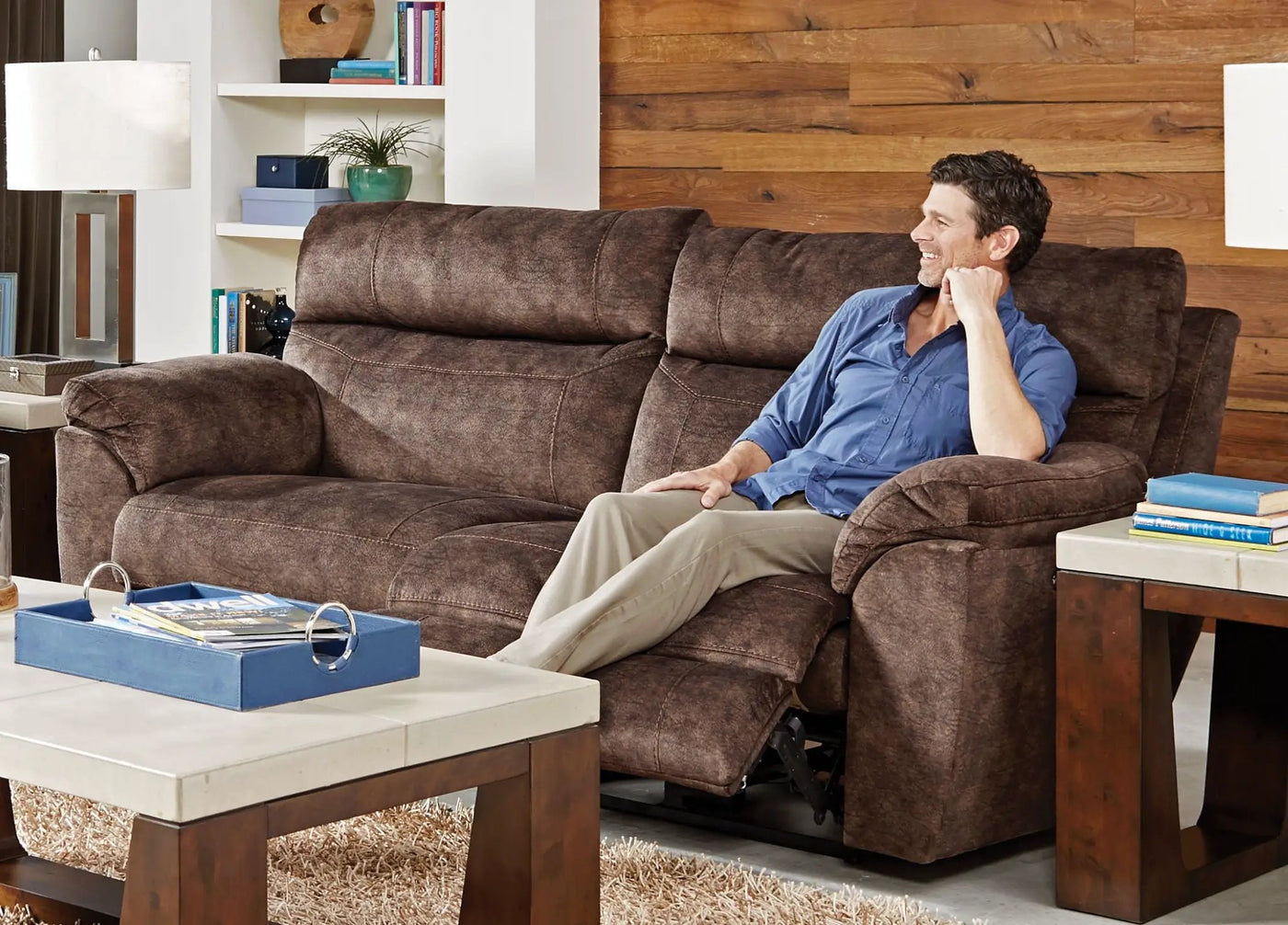 Sedona - Power Headrest Lay Flat Reclining Sofa by Unique Piece Furniture