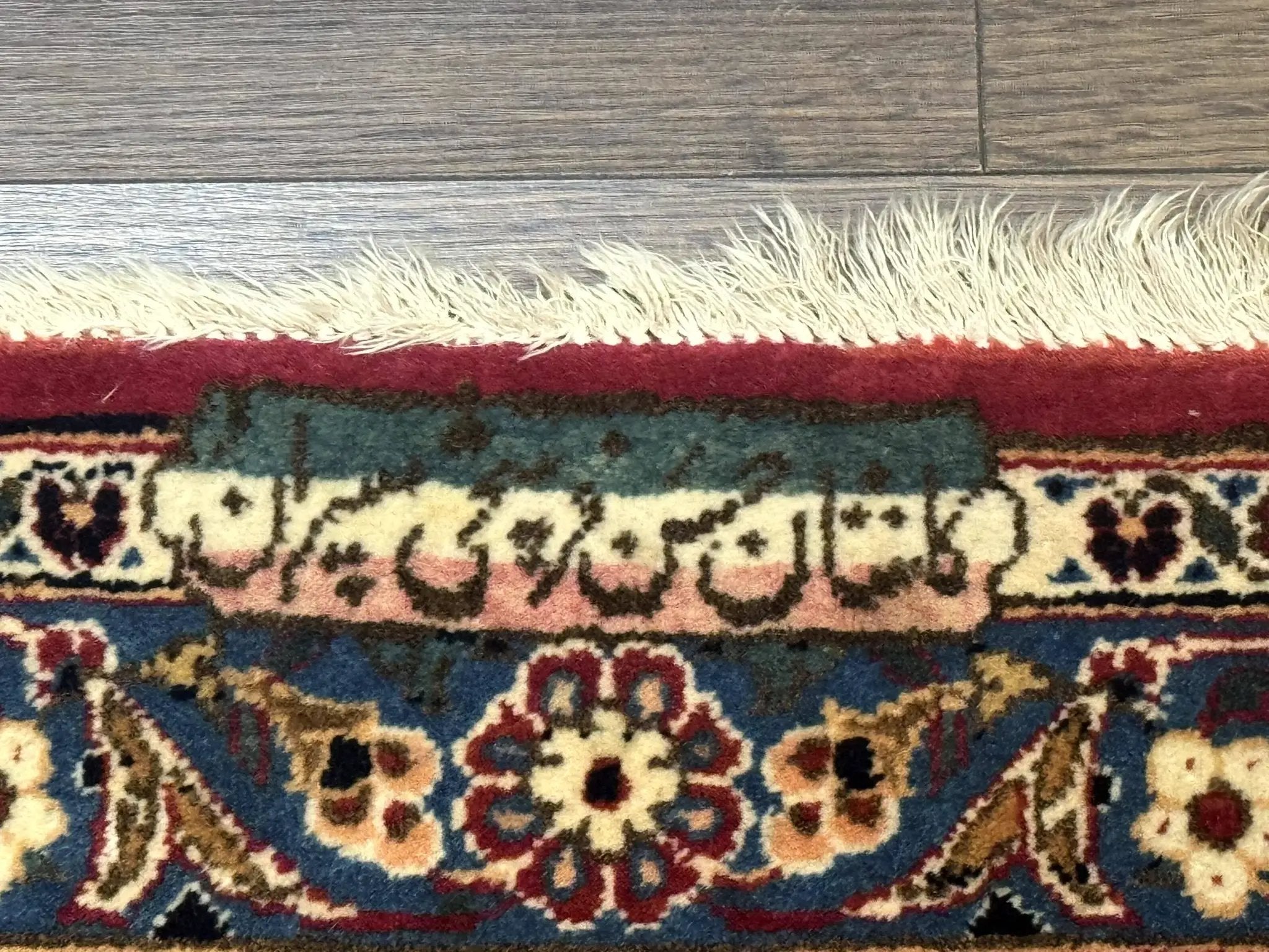 Persian Kashan Rug 9x12, Traditional, Semi Open Field, Red, Signed By Master Weaver, Antique Rug by Jewel Rugs