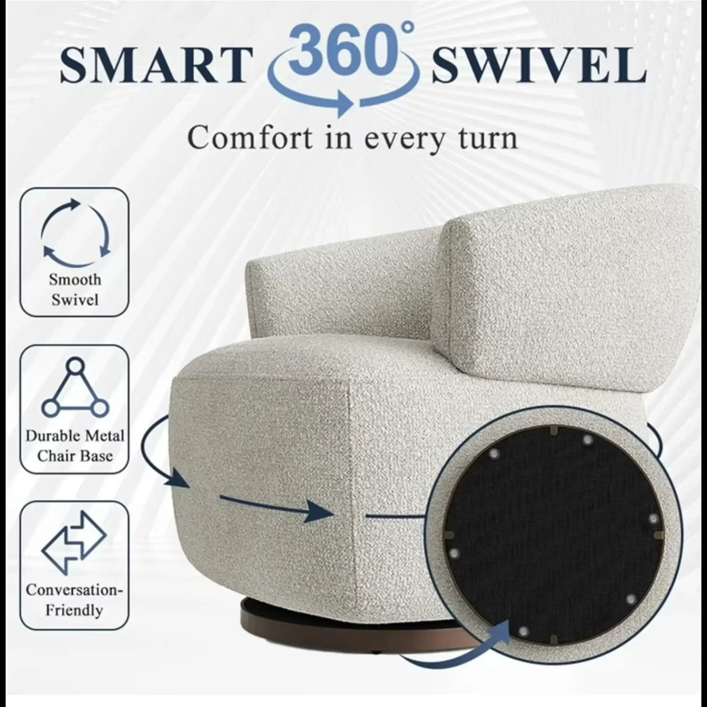 Swivel Barrel Accent Oversized Club Chair by HouseOfZazla