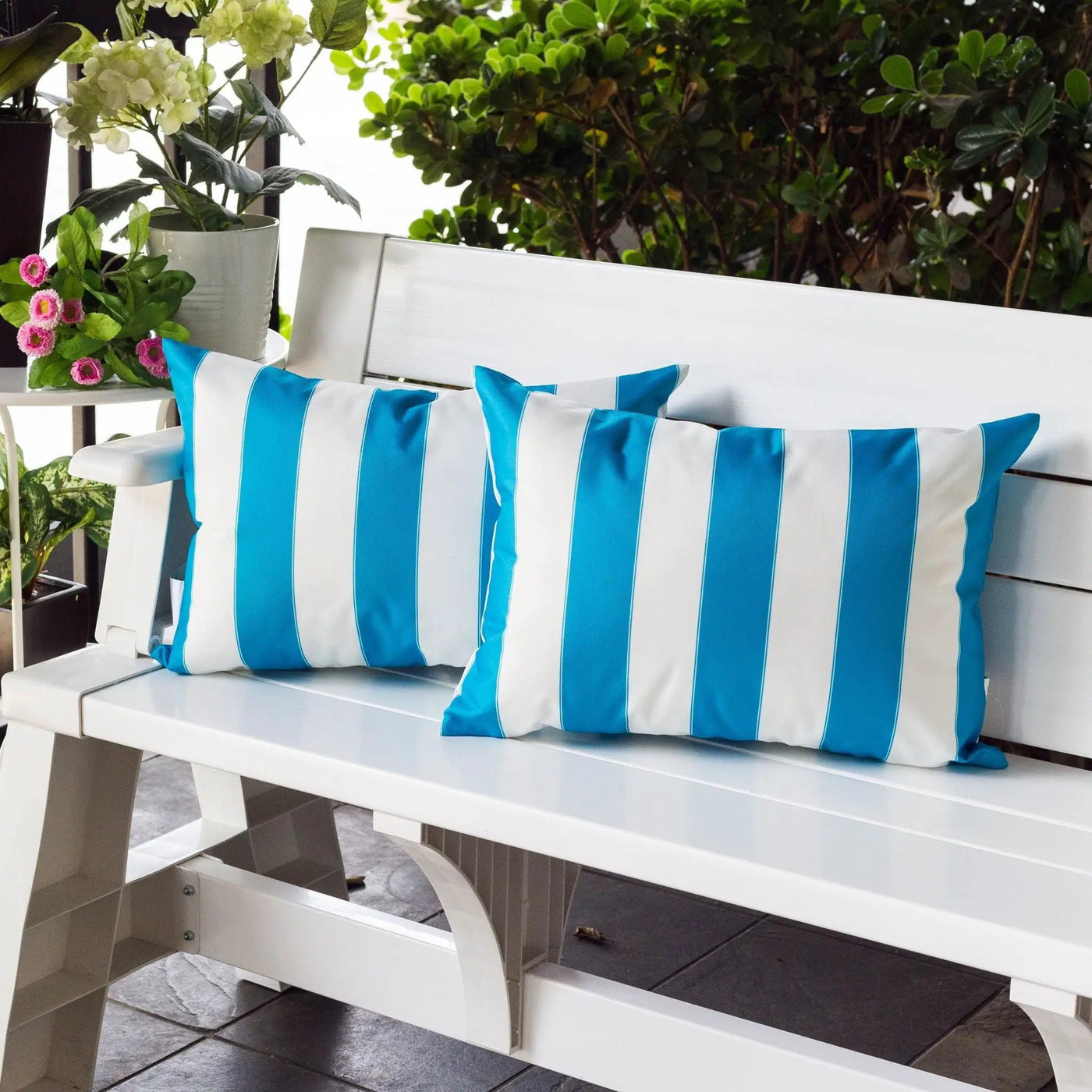 Horizon Stripe Pillow Outdoor & Indoor by HouseOfZazla