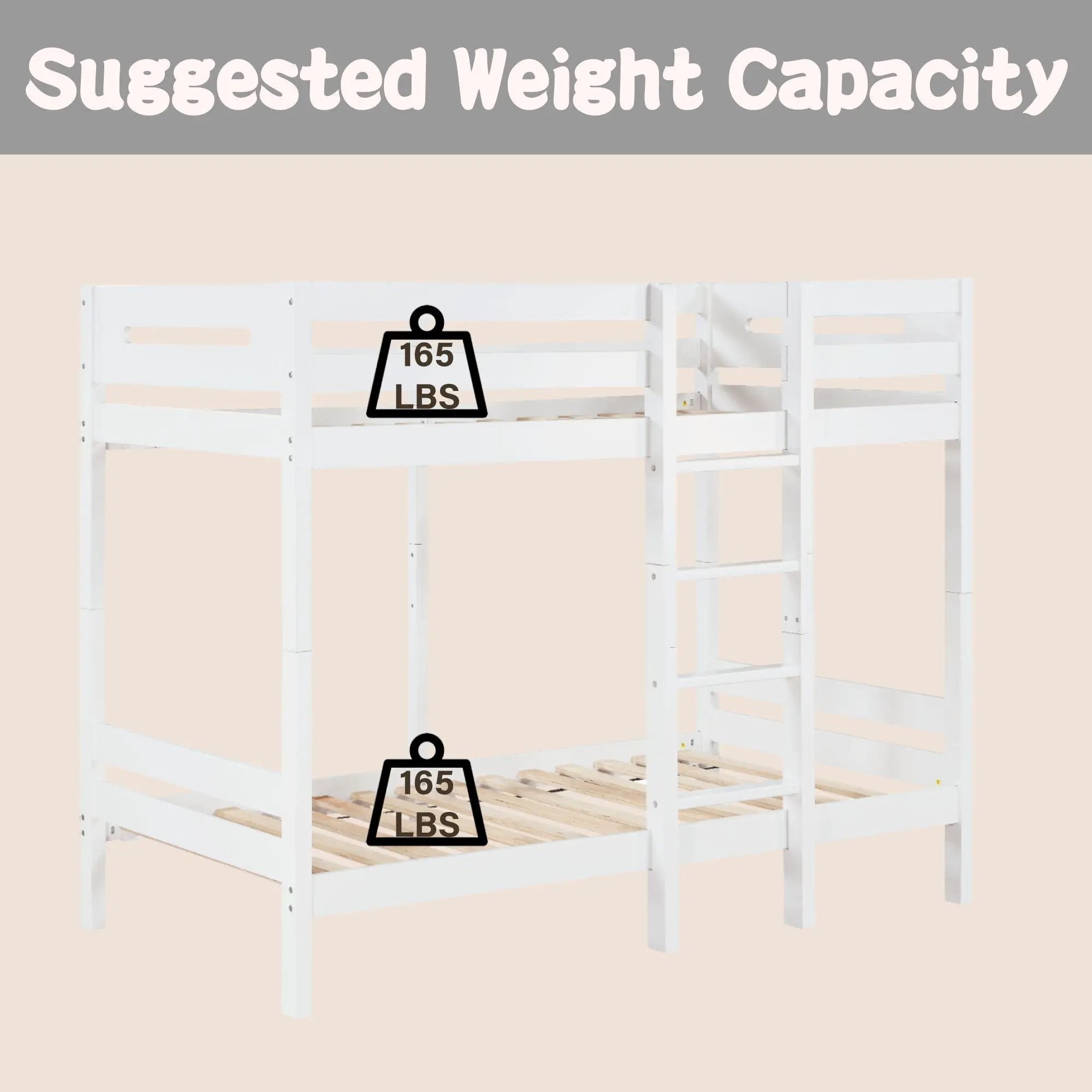Esin - Twin Twin Bunk Bed - White by HouseOfZazla