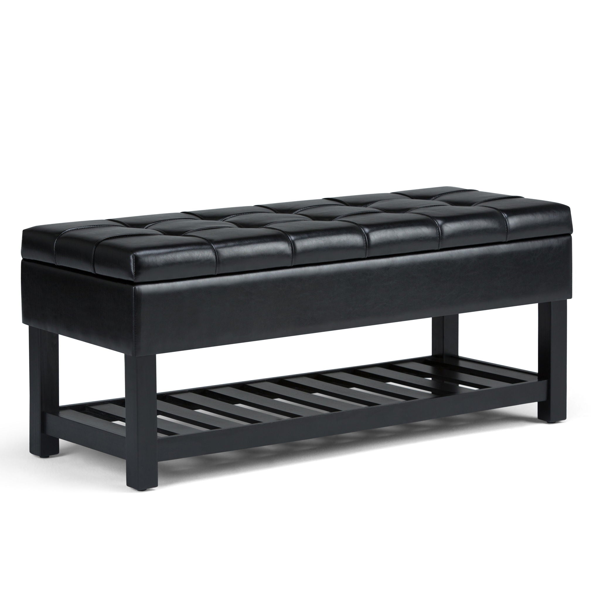 Saxon - Upholstered Transitional Storage Ottoman Bench by HouseOfZazla