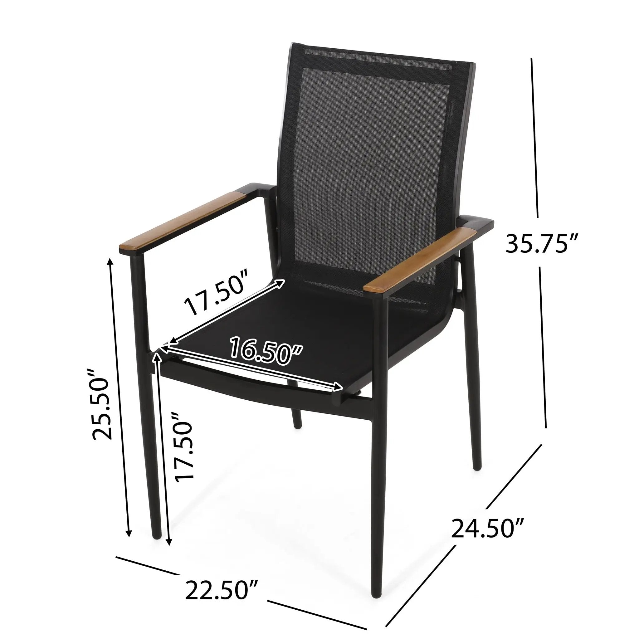Barrister Dining Chair Set of 2 - Black / Natural by HouseOfZazla