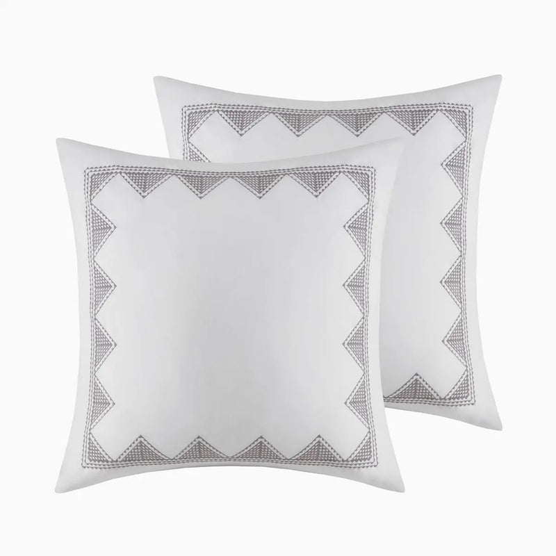 Full/Queen Cotton Printed Duvet Cover Set with Chenille by HouseOfZazla