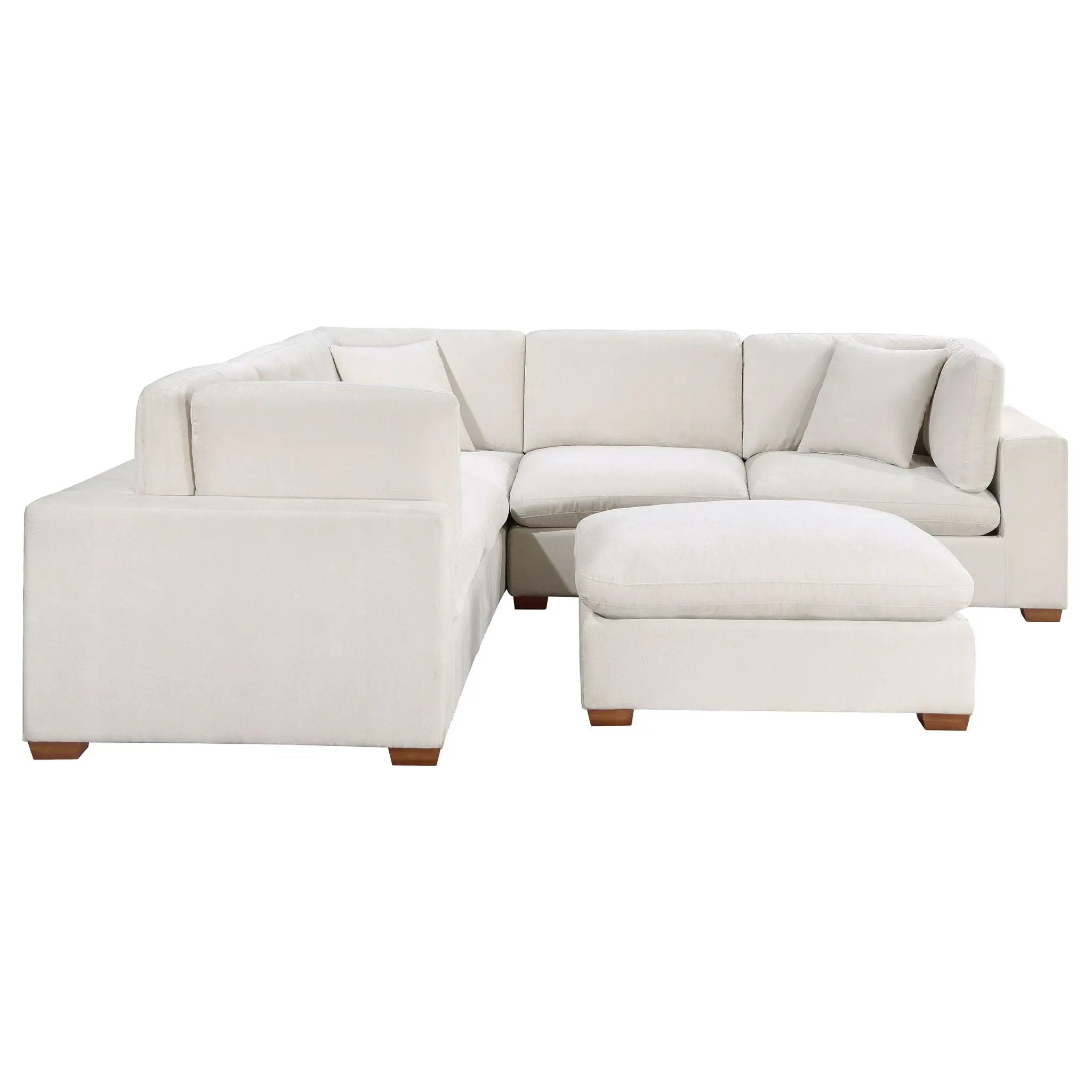 Lakeview 6-piece Upholstered Modular Sectional Sofa Ivory by Unique Piece Furniture