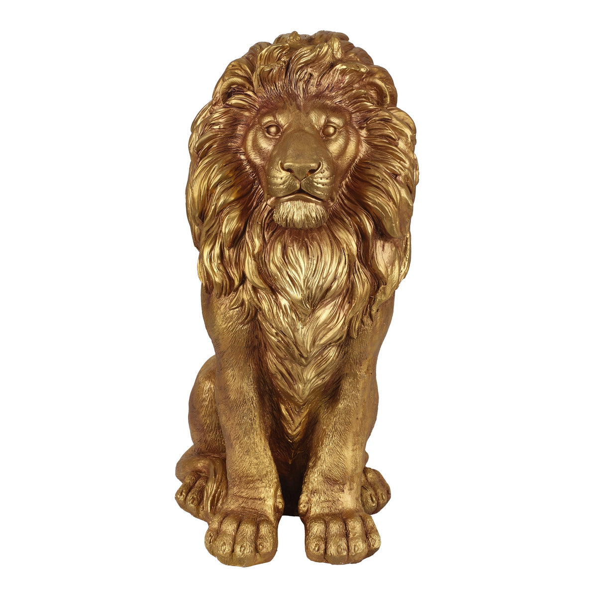 24" Outdoor Lion Statue with Weather Resistant Magnesium Oxide - Shiny, photo 6 of 10