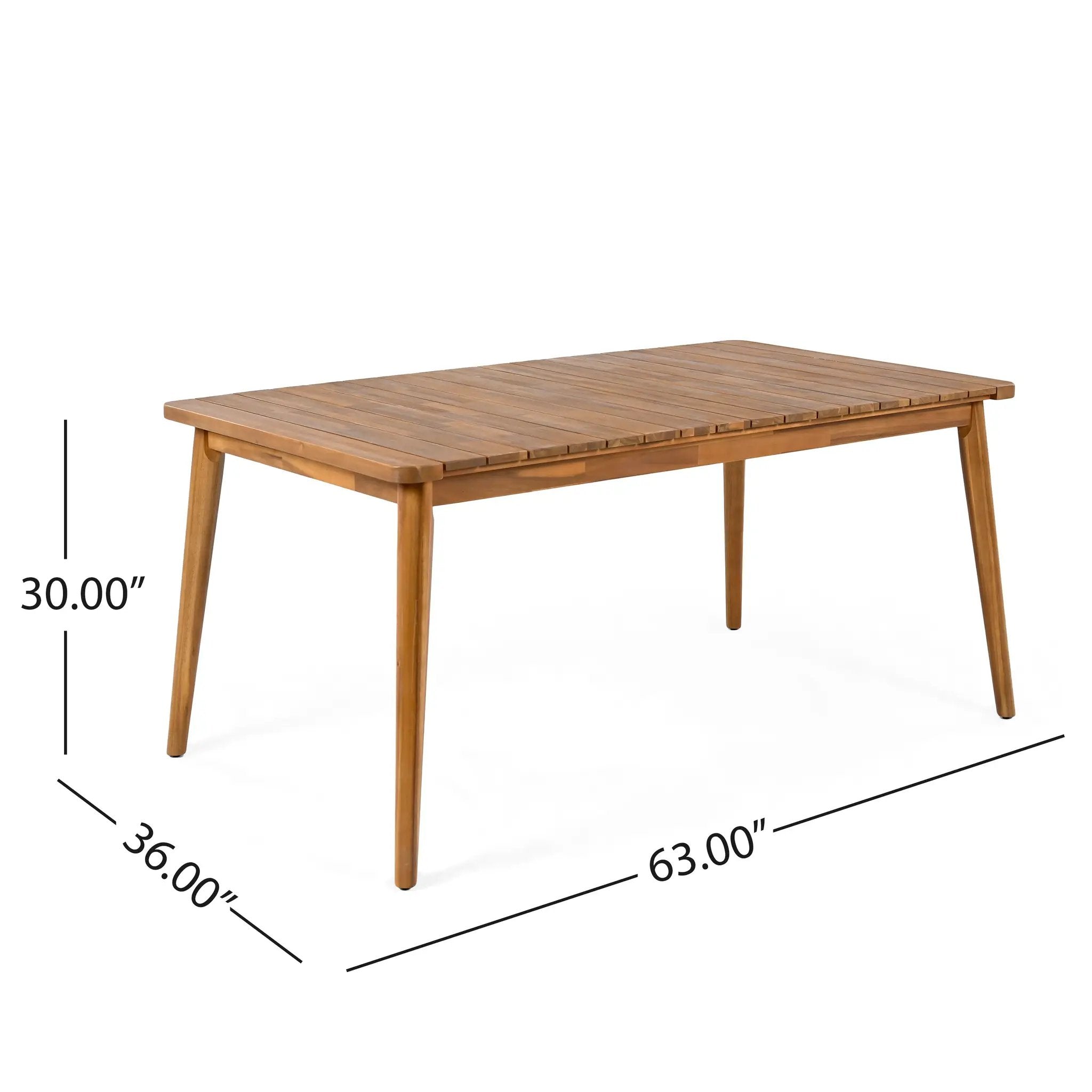 Outdoor Dining Set with Acacia Wood Table and 4 Chairs, Beige by HouseOfZazla