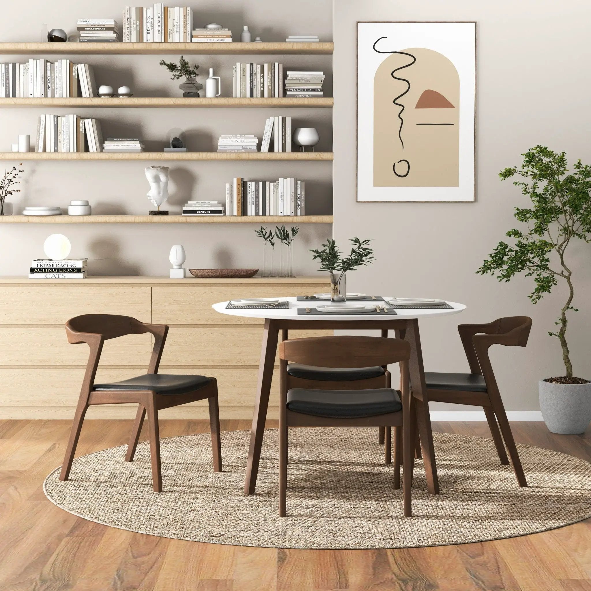 Alina - Dining Table And 4 Side Chairs - White by HouseOfZazla