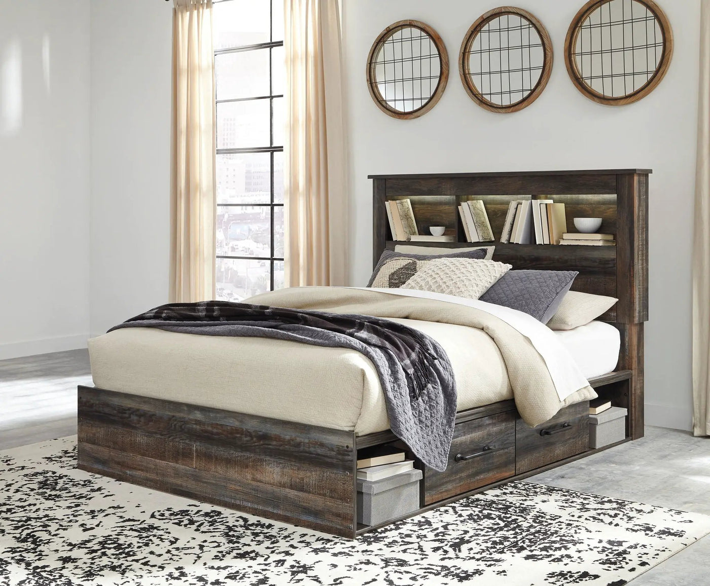 Drystan - Panel Bookcase Bed by Unique Piece Furniture