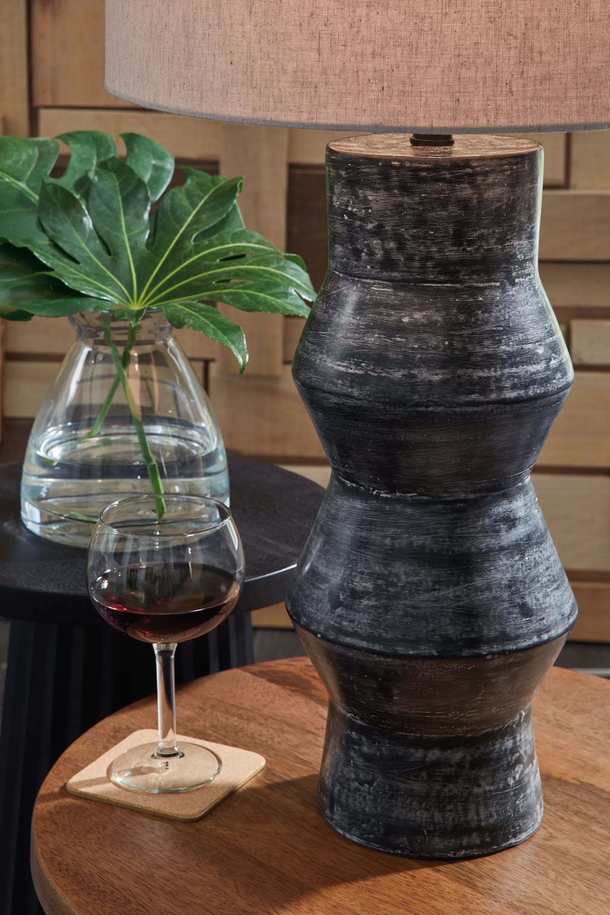 Kerbert - Terracotta Table Lamp - Distressed Black by Unique Piece Furniture