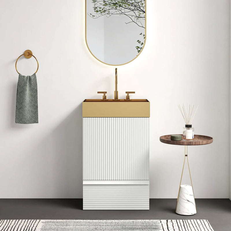Gada 20" Striped Velvet Bathroom Vanity by HouseOfZazla