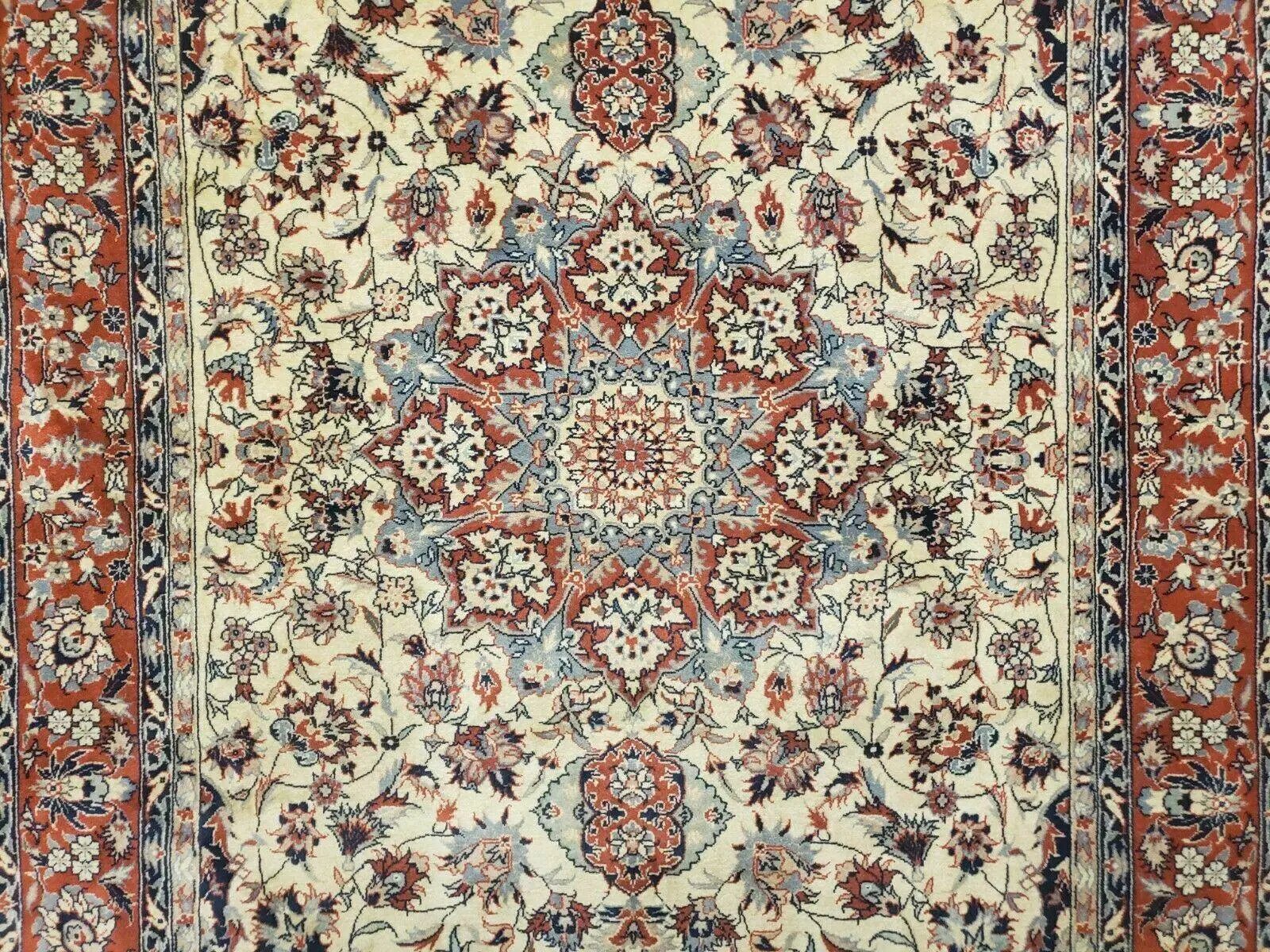 4' X 6' Handmade Ultra Fine Chinese Floral Oriental Wool Rug Hand Knotted Beige by Jewel Rugs